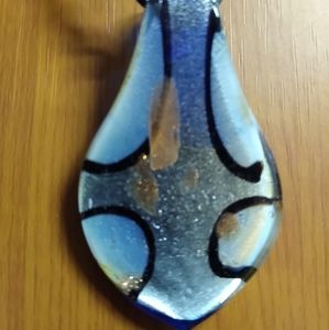 Hand blown glass pendant